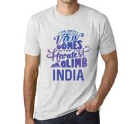 Homme Tee-Shirt - The Best View Comes After Hardest Mountain Climb India - T-Shirt Graphique Éco-Responsable Vintage Cadeau Nouveauté