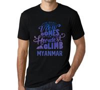Homme Tee-Shirt - The Best View Comes After Hardest Mountain Climb Myanmar - T-Shirt Graphique Éco-Responsable Vintage Cadeau Nouveauté