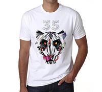 Homme Tee-Shirt Tigre Géométrique 35 - Geometric Tiger 35 - 35 Ans T-Shirt Graphique Idée Cadeau 35e Anniversaire Vintage Année 1989 Nouveauté Blanc XL
