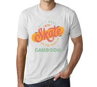 Homme Tee-Shirt Tout Ce Dont J'ai Besoin C'est De Patiner Sur La Route Du Cambodge - All I Need Is To Skate On The Road Of Cambodia - T-Shirt Graphique Éco-Responsable Vintage Cadeau Nouveauté