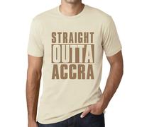 Homme Tee-Shirt Tout Droit Sorti D'accra - Straight Outta Accra - T-Shirt Graphique Éco-Responsable Vintage Cadeau Nouveauté