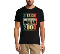 Homme Tee-Shirt Tout Droit Sorti De August 2000 - Vintage 21st - Straight Outta August 2000 - Vintage 21st - 21 Ans T-Shirt Graphique Idée Cadeau 21e Anniversaire Vintage Année 2003 Nouveauté
