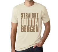 Homme Tee-Shirt Tout Droit Sorti De Bergen - Straight Outta Bergen - T-Shirt Graphique Éco-Responsable Vintage Cadeau Nouveauté