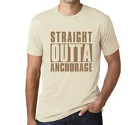 Homme Tee-Shirt Tout Droit Sorti De L'ancrage - Straight Outta Anchorage - T-Shirt Graphique Éco-Responsable Vintage Cadeau Nouveauté
