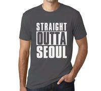 Homme Tee-Shirt Tout Droit Sorti De Séoul - Straight Outta Seoul - T-Shirt Graphique Éco-Responsable Vintage Cadeau Nouveauté