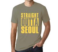 Homme Tee-Shirt Tout Droit Sorti De Séoul - Straight Outta Seoul - T-Shirt Graphique Éco-Responsable Vintage Cadeau Nouveauté