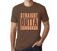 Homme Tee-Shirt Tout Droit Sorti D'édimbourg - Straight Outta Edinburgh - T-Shirt Graphique Éco-Responsable Vintage Cadeau Nouveauté