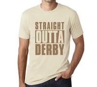 Homme Tee-Shirt Tout Droit Sorti Du Derby - Straight Outta Derby - T-Shirt Graphique Éco-Responsable Vintage Cadeau Nouveauté
