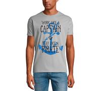 Homme Tee-Shirt Travailler Comme Un Capitaine Jouer Comme Un Pirate - Work Like A Captain Play Like A Pirate - T-Shirt Graphique Éco-Responsable Vintage Cadeau Nouveauté