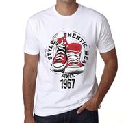 Homme Tee-Shirt Un Style Authentique Depuis 1967 - Authentic Style Since 1967 - 57 Ans T-Shirt Graphique Idée Cadeau 57e Anniversaire Vintage Année 1967 Nouveauté