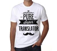Homme Tee-Shirt Un Super Traducteur 100% Pur - 100% Pure Super Translator - T-Shirt Graphique Éco-Responsable Vintage Cadeau Nouveauté