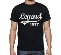 Homme Tee-Shirt Une Légende Depuis 1977 - Legend Since 1977 - 47 Ans T-Shirt Graphique Idée Cadeau 47e Anniversaire Vintage Année 1977 Nouveauté