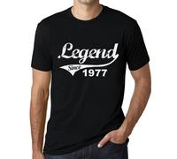 Homme Tee-Shirt Une Légende Depuis 1977 - Legend Since 1977 - 47 Ans T-Shirt Graphique Idée Cadeau 47e Anniversaire Vintage Année 1977 Nouveauté