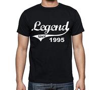 Homme Tee-Shirt Une Légende Depuis 1995 - Legend Since 1995 - 29 Ans T-Shirt Graphique Idée Cadeau 29e Anniversaire Vintage Année 1995 Nouveauté Noir Profond L