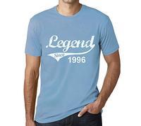 Homme Tee-Shirt Une Légende Depuis 1996 - Legend Since 1996 - 30 Ans T-Shirt Graphique Idée Cadeau 30e Anniversaire Vintage Année 1996 Nouveauté Ciel M