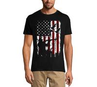 Homme Tee-Shirt Vie Du Chasseur Américain - Drapeau Américain - Chasse - American Hunter's Life - Us Flag - Hunting - T-Shirt Graphique Éco-Responsable Vintage Cadeau Nouveauté