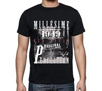 Homme Tee-Shirt Vieilli à la Perfection Millésime 1949 76 Ans T-Shirt Graphique Idée Cadeau 76e Anniversaire Vintage Année 1949 Nouveauté Noir Profond XL