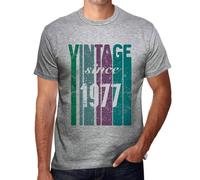 Homme Tee-Shirt Vintage Depuis 1977 - Vintage Since 1977 - 47 Ans T-Shirt Graphique Idée Cadeau 47e Anniversaire Vintage Année 1977 Nouveauté