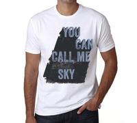 Homme Tee-Shirt Vous Pouvez M'appeler Ciel - You Can Call Me Sky - T-Shirt Graphique Éco-Responsable Vintage Cadeau Nouveauté