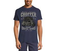 Homme Tee-Shirt West Coast Chopper - Vivre Pour Rouler En Moto - West Coast Chopper - Live To Ride Motorcycle - T-Shirt Graphique Éco-Responsable Vintage Cadeau Nouveauté