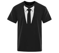 Homme Tees Retro Tie Funny T Shirt Man Black L