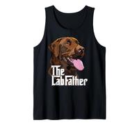 Homme The Lab Father Brown, Labrador Chocolate Retriever, Papa et Chien Débardeur