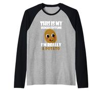 Homme This is My Human Costume I'm Really A Potato Funny Potatoes Manche Raglan