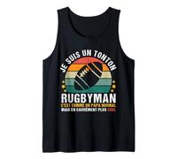 Homme Tonton Rugbyman Humour Rugby Cadeau Fête des Pères Vintage Débardeur