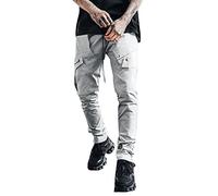 Homme Toutes Saisons Fit Pantalon décontracté Tout Couleur Unie Poche Pantalon Mode Salopette Plage Poches Pantalon Droit Veste Grande Taille