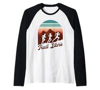 Homme Traileur Trail Libre Idée-Cadeau Coureur Course à Pied Manche Raglan