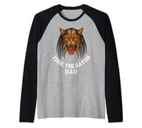 Homme True Predator Dad - Design amusant pour les amoureux des chats Manche Raglan