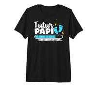 Homme Tshirt Futur Papi en Cours idée Annonce Grossesse Futur Papi T-Shirt Haut de Gamme