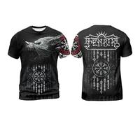Homme Tshirt,T-Shirt Graphique à Manches Courtes sur Le thème de la mythologie Nordique et des Dieux Nordiques médiévaux