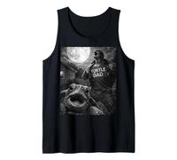 Homme Turtle Dad Funny Vintage Horror Graphic Man Moon Selfie Débardeur