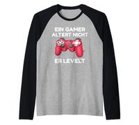 Homme Un Gamer ne vieillit Pas, il Level Manche Raglan