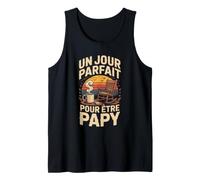 Homme Un Jour Parfait pour Être Papy Fauteuil Café Débardeur