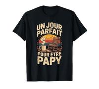 Homme Un Jour Parfait pour Être Papy Fauteuil Café T-Shirt Graphique avec Valeur