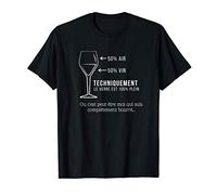 Homme Verre vin moitié vide rempli Père Meilleur Papa fêtes T-Shirt