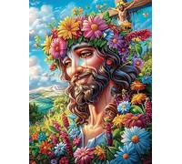 Homme Vert dans Le Jardin Fleuri 1000 Pièces Puzzle Collectionneur en Carton Haute Qualité Animal Conte de fées Fantastique Haute Difficulté Décoration Murale Oeuvre d'art Cadeau Noël Premium 100