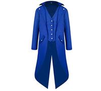 Homme Veste Costume En Queue De Pie Longue Steampunk Uniforme Cosplay Tailcoat Pour Hommes Costume Party Outwear Partie Vêtements De Dessus Slim Fit Halloween