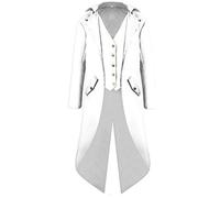 Homme Veste Costume En Queue De Pie Longue Steampunk Uniforme Cosplay Tailcoat Pour Hommes Costume Party Outwear Partie Vêtements De Dessus Slim Fit Halloween