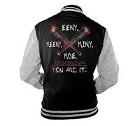 Homme Veste de College Eeny Meeny Miny Ministère de l'environnement You are It Marche Mort-Vivant Mort Veste Baseball - Noir/Blanc, M
