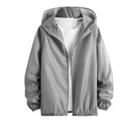 Homme Veste de Protection Solaire à Capuche Zippé été Cardigan Léger Respirant Fonctionnel Séchage Rapide Blousons pour Hommes Tee Shirt de Pêche Plage T-Shirt Anti-UV Rashguard Pas Cher