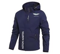 Homme Veste Imperméable A.s.t.o.n M.a.r.ti.n, Blousons Softshell, Veste Multi poches résistante, cool(Dark Blue,2XL)