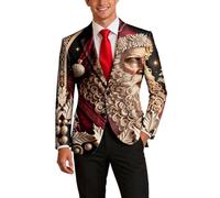 Homme Veste Imprimée Baroque Portraits Ornements Revers Crantés | Col Tailleur Doublé Bordant Chaque Épaule, Blazer , Paire Cérémonielle Graphique, Manteau Saison, Pour Fêtes Familiales