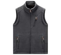Homme Veste sans Manches Manteaus Matelassée Rembourrée Gilets de Photographie en Plein air Doudounes Fermeture eclair Zipe Matelassé Couleur Légère Manteauxs Temps libre Basic Outdoor Bodywarmer Hive