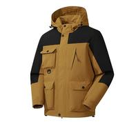 Homme Veste Ski Imperméable de Montagne Manteau d'hiver Extérieur en Polaire Coupe-Vent avec Capuche Veste de ski pour homme Veste polaire épaisse imperméable Doublure chaude Coupe-vent Capuche