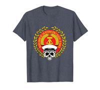 Homme vétéran Volksmarine NVA Armée Nationale du Peuple Soldat T-Shirt, Homme, Bleu Chiné, 6XL