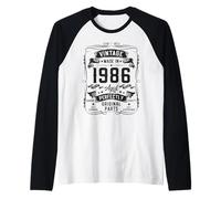 Homme Vintage 1986 40yr 40th Birthday Gifts for Men 40 Years Old Manche Raglan