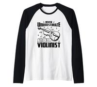 Homme Violon Grand-père Passionné de Violon Violoncelle Manche Raglan